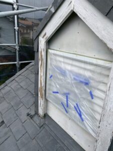 滋賀県大津市にて屋根板金工事〈ドーマー部分の補修工事〉 施工前