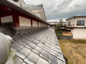 大津市にて雨樋修理〈銅製の雨樋・錆穴による雨漏れ〉 施工後